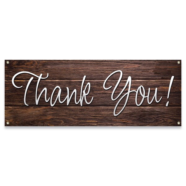 Signmission Thank You! Banner Concession Stand Food Truck Single Sided B-30167 - main